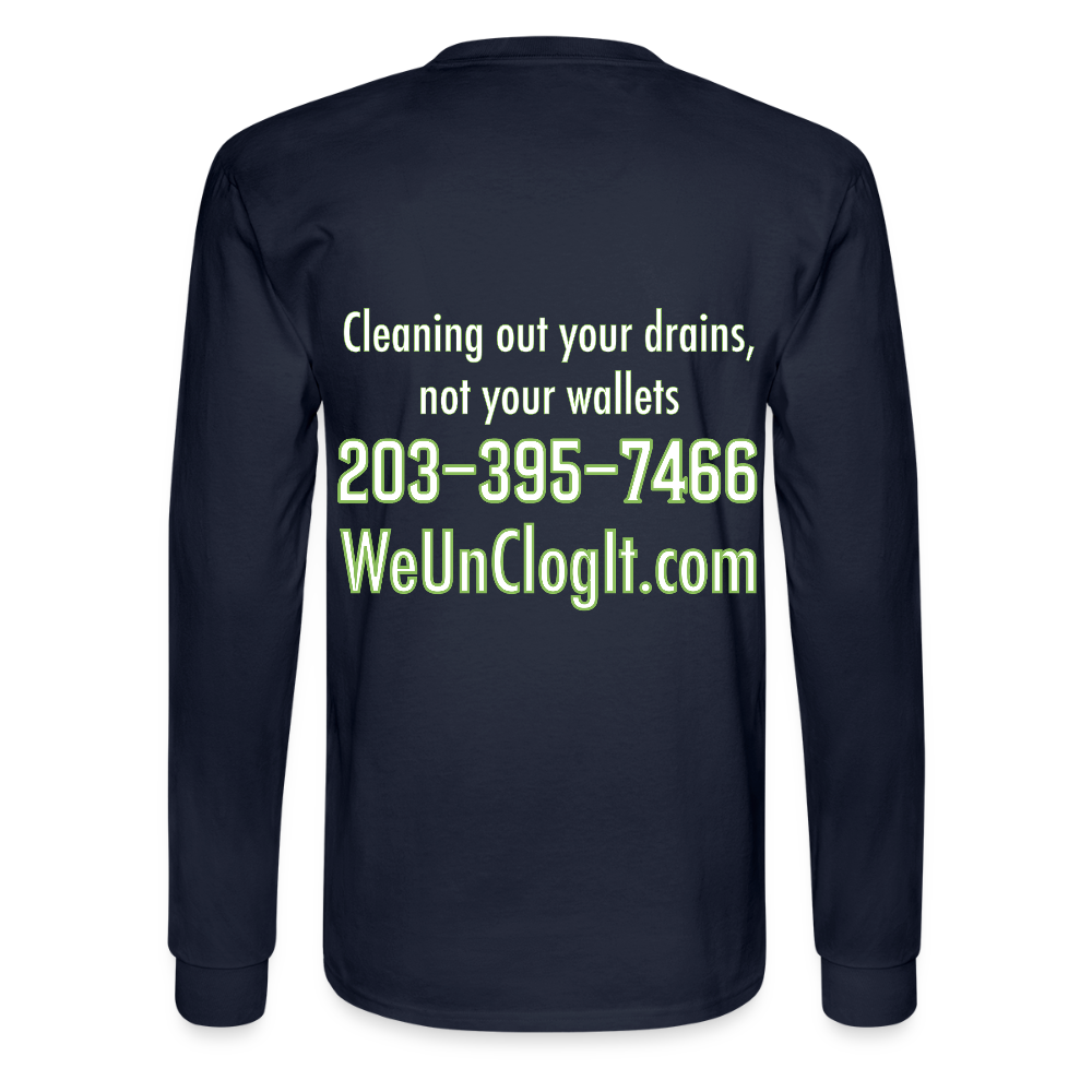 Un-Clog-It Long-Sleeve Heavyweight Tee - navy