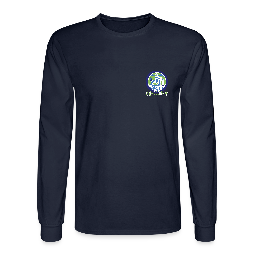 Un-Clog-It Long-Sleeve Heavyweight Tee - navy