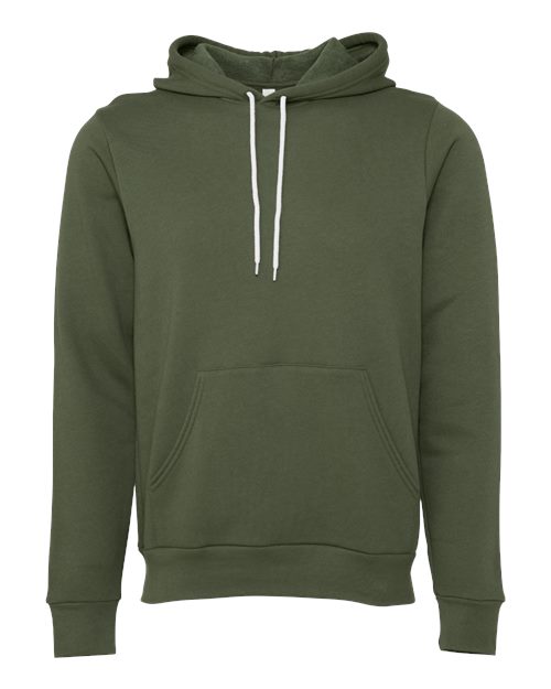 Bella+Canvas 3719 Unisex Sponge Fleece Hoodie — Premium Customizable Hoodie — Military Green