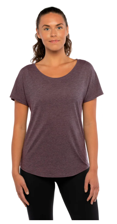 Women's Soft Triblend Dolman T-Shirt - Relaxed Fit Scoop Neck Tee by Next Level 6760
