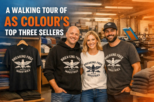 AS Colour vs BELLA+CANVAS blank comparison guide — custom screen printing by Breaking Free Industries in Orange County CA