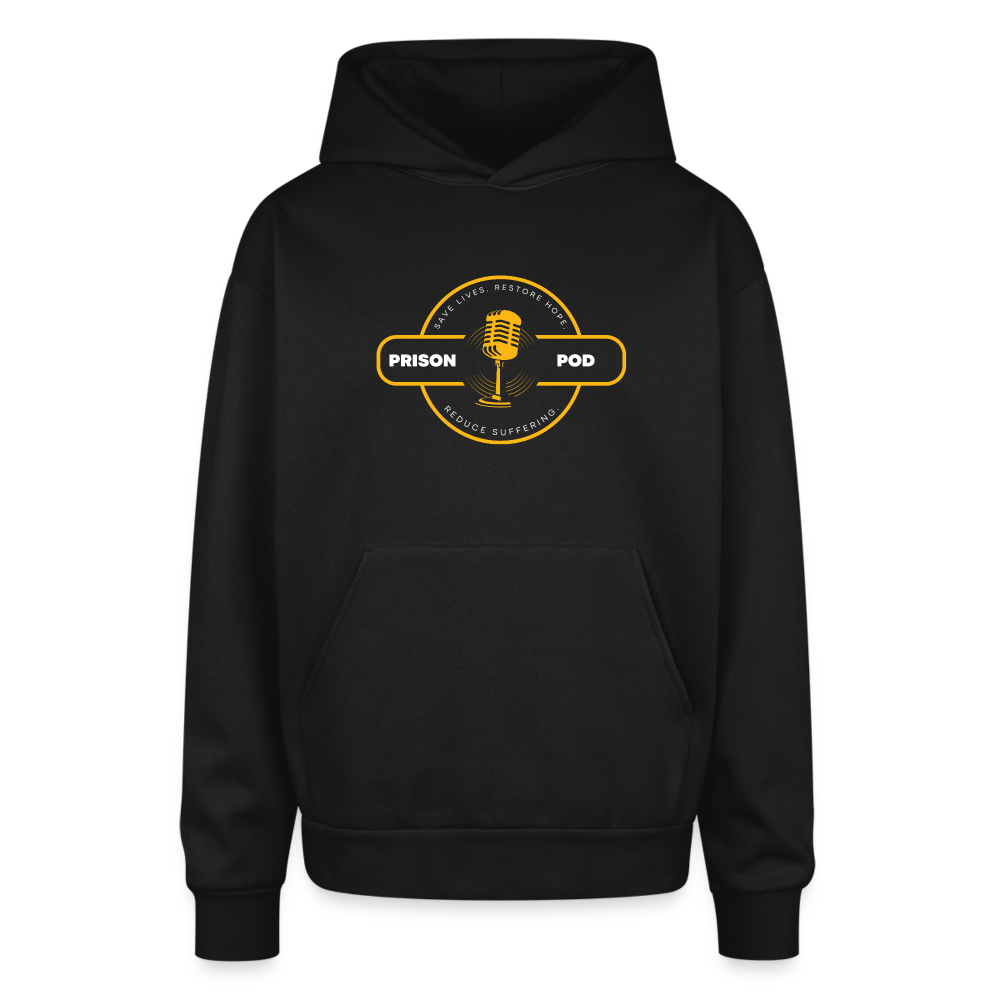 Prison Pod Oversized Hooded Sweatshirt - black