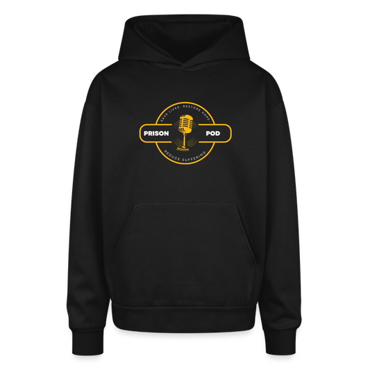 Prison Pod Oversized Hooded Sweatshirt - black