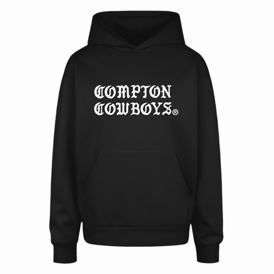 Compton Cowboys Oversized Hooded Sweatshirt - black