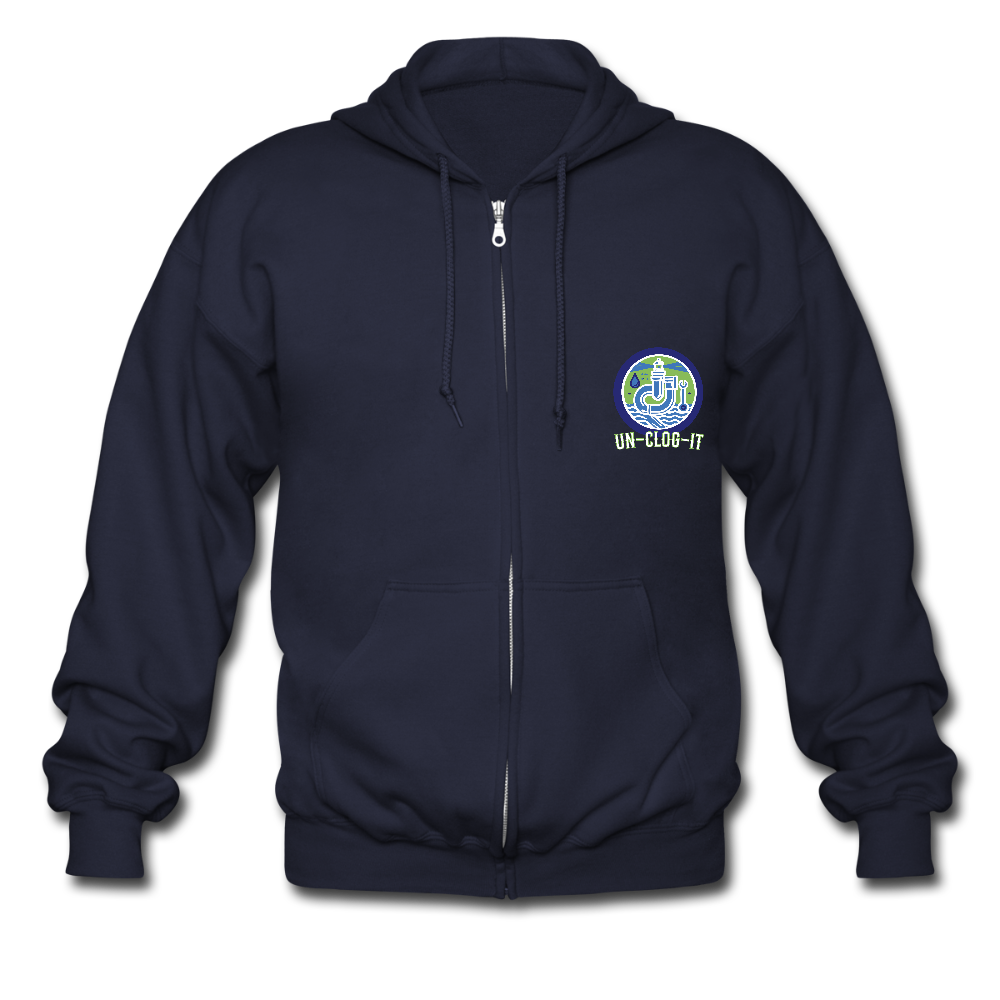 Un-Clog-It Zipper Hoodie - navy