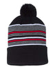 Sportsman - 12 Striped Pom-pom Cuffed Beanie | SP60 - Sportsman - Custom Apparel by Breaking Free Industries