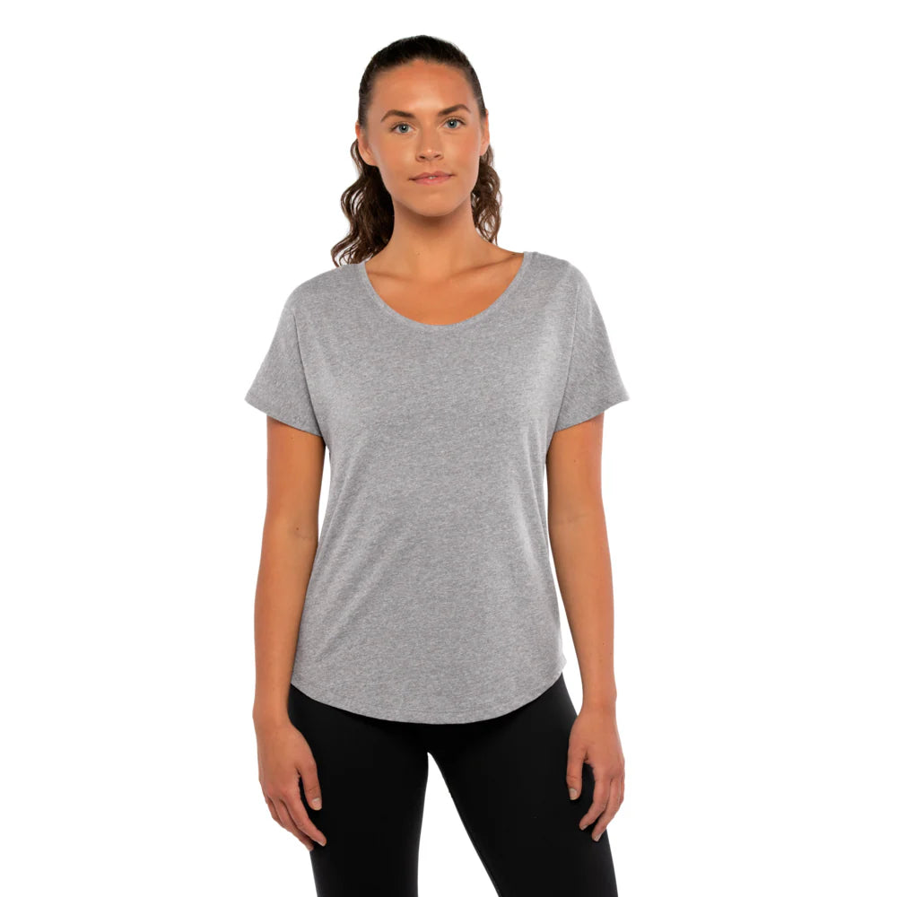 Women's Soft Triblend Dolman T-Shirt - Relaxed Fit Scoop Neck Tee by Next Level 6760