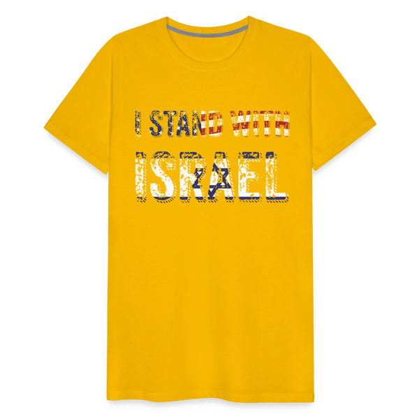 I Stand with Israel Tee - sun yellow