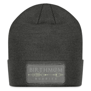 Birthmom Buddies Patch Beanie - charcoal grey