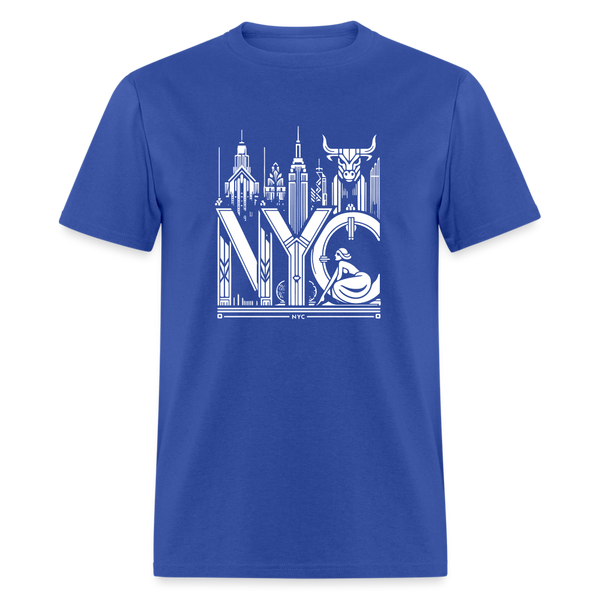 NYC Art Deco - Money - Power - Women - royal blue