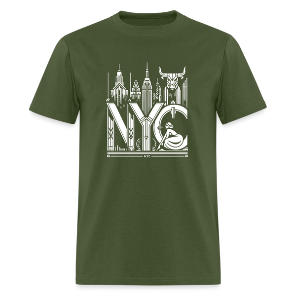 NYC Art Deco - Money - Power - Women - military green