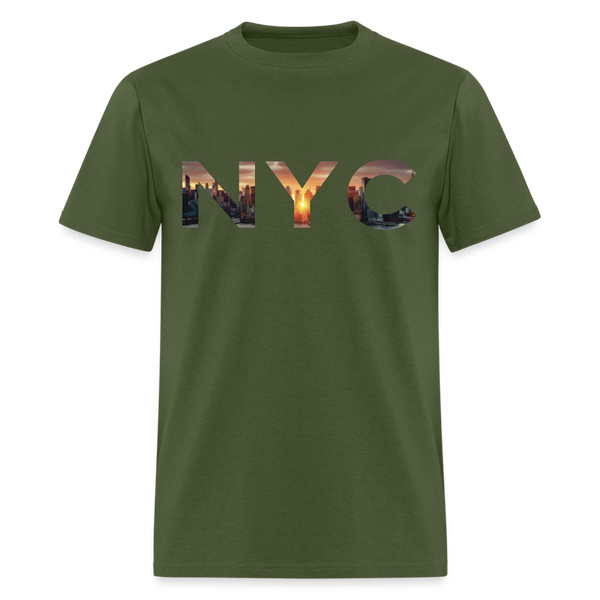NYC Skyline - military green