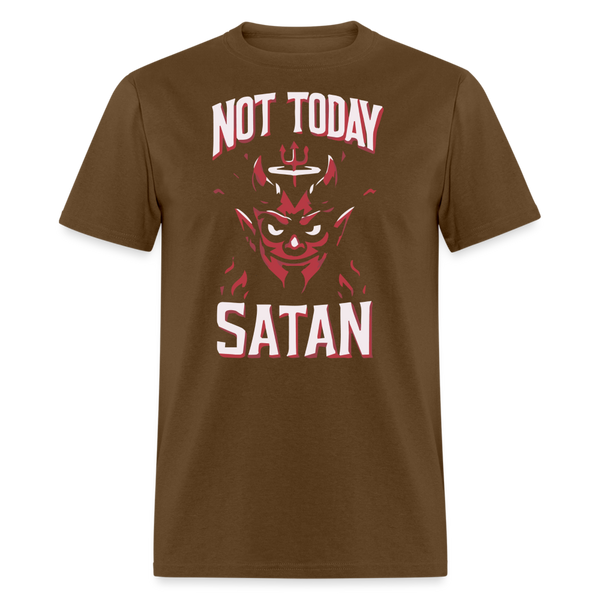 Not Today Satan Graphic Tee - brown