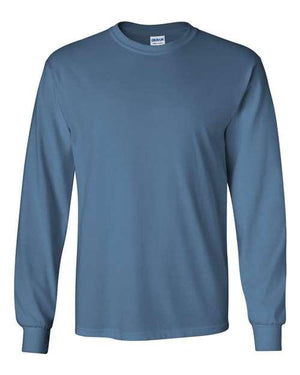 Gildan - Ultra Cotton® Long Sleeve T-Shirt - Indigo Blue - 2400 Gildan