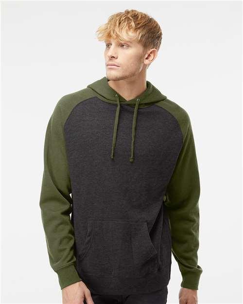 Independent Trading Co. - Raglan Hooded Sweatshirt - IND40RP Independent Trading Co.