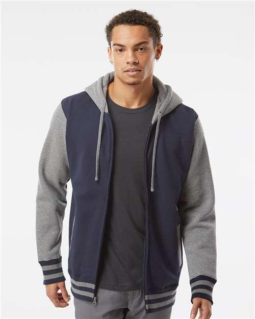 Independent Trading Co. - Heavyweight Varsity Full-Zip Hooded Sweatshirt - IND45UVZ