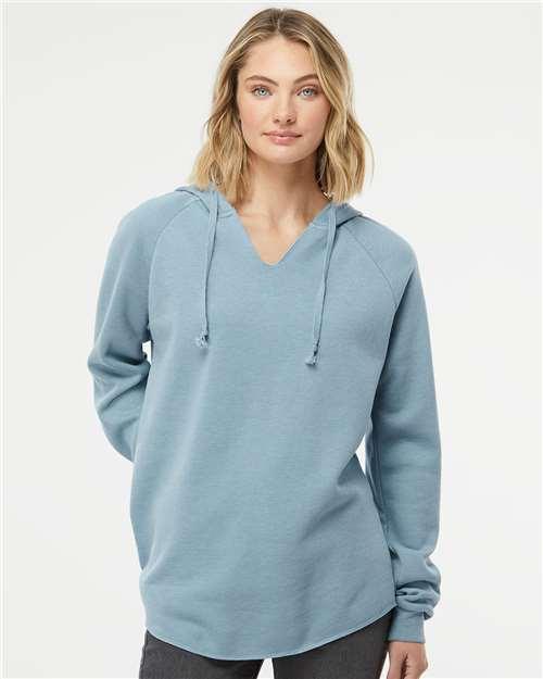 Independent Trading Co. - Women’s Lightweight California Wave Wash Hooded Sweatshirt - PRM2500