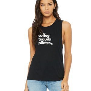 Coffee Tequila Pilates Muscle Tank - Marisa In Motion