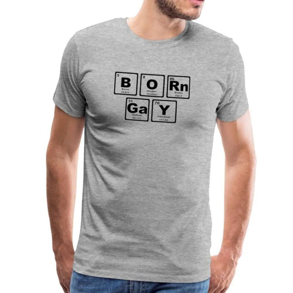 Born Gay - Chemistry Symbols - Unisex Pride T-Shirt - Breaking Free Industries