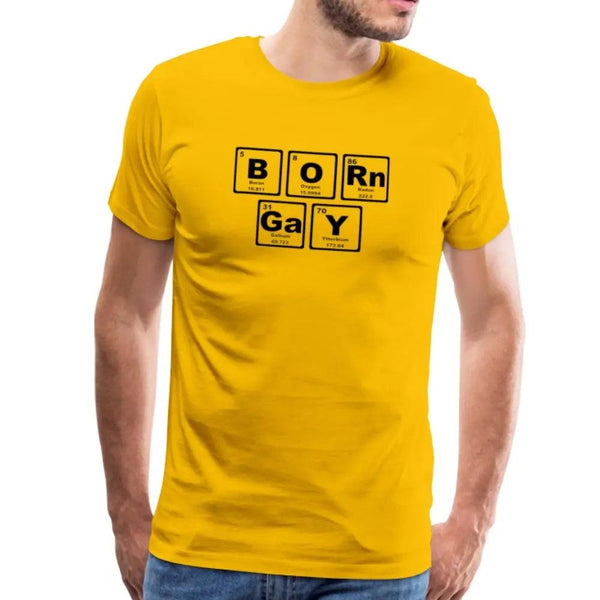 Born Gay - Chemistry Symbols - Unisex Pride T-Shirt - Breaking Free Industries
