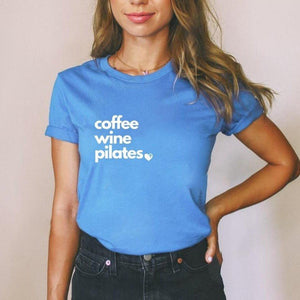Coffee Wine Pilates T-Shirt - Breaking Free Industries