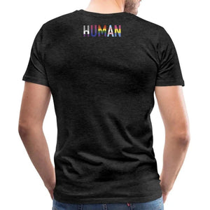 HUMAN - Rainbow On Neck Unisex Pride T-Shirt - Breaking Free Industries
