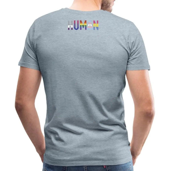 HUMAN - Rainbow On Neck Unisex Pride T-Shirt - Breaking Free Industries