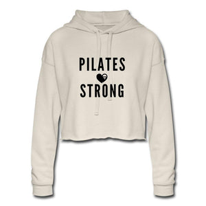 Pilates Strong Dust Color Cropped Hoodie - Breaking Free Industries