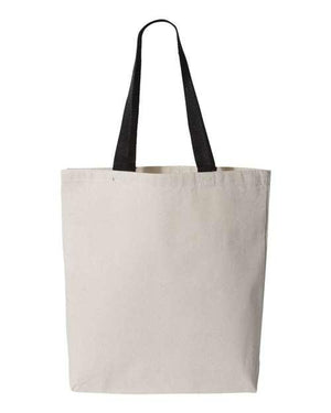 Q-Tees - 11L Canvas Tote with Contrast-Color Handles - Q4400 - Breaking Free Industries