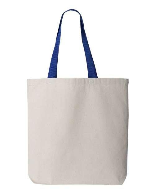Q-Tees - 11L Canvas Tote with Contrast-Color Handles - Q4400 - Breaking Free Industries