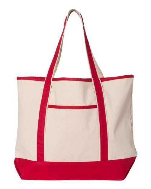 Q-Tees - 34.6L Large Canvas Deluxe Tote - Q1500 - Breaking Free Industries
