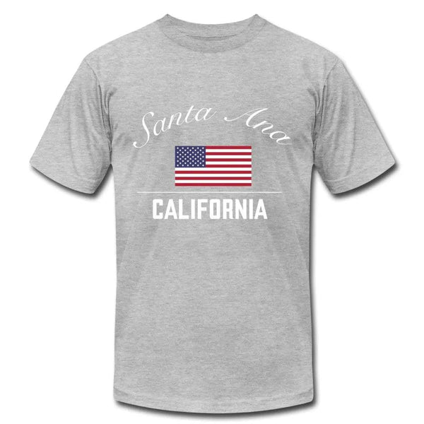 Santa Ana California with American Flag T-Shirt - Breaking Free Industries