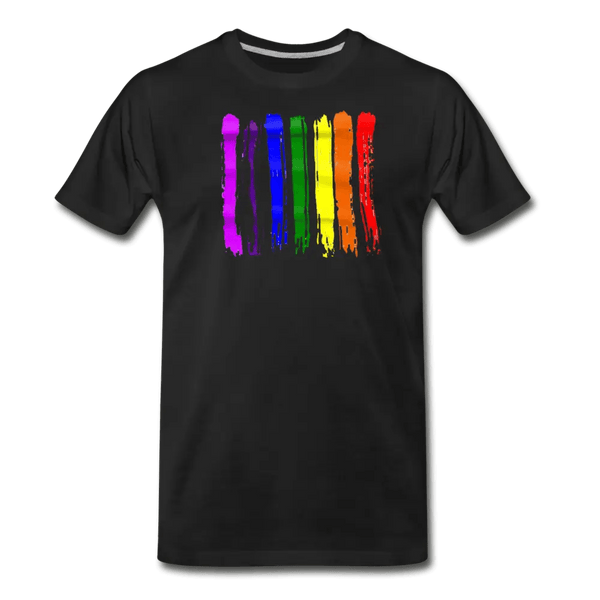 Pride LGBTQ+ Rainbow Art Brush Strokes - Unisex Pride T-Shirt