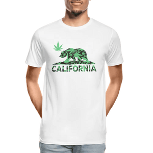 California of Weed Organic Unisex T-Shirt - white