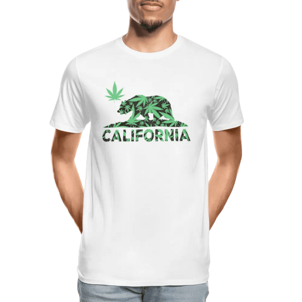 California of Weed Organic Unisex T-Shirt - white