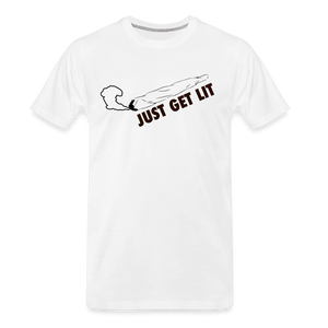 Just Get Lit Organic Unisex T-Shirt - white