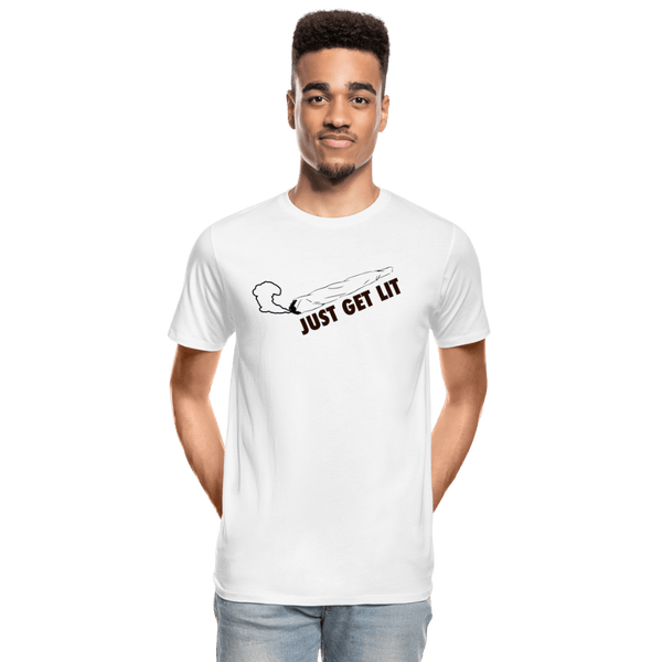 Just Get Lit Organic Unisex T-Shirt - white