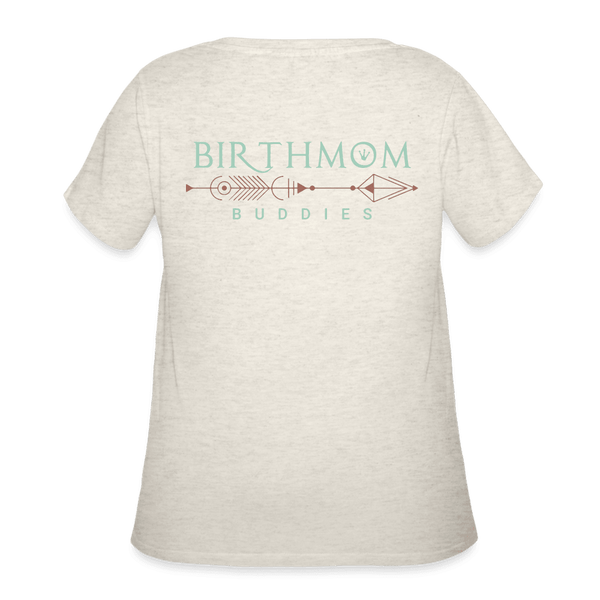 Birthmom Buddies Maternity Tee - heather oatmeal