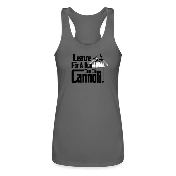 Take the Gun, Leave the Cannoli Spoof Women's Performance Tank - charcoal