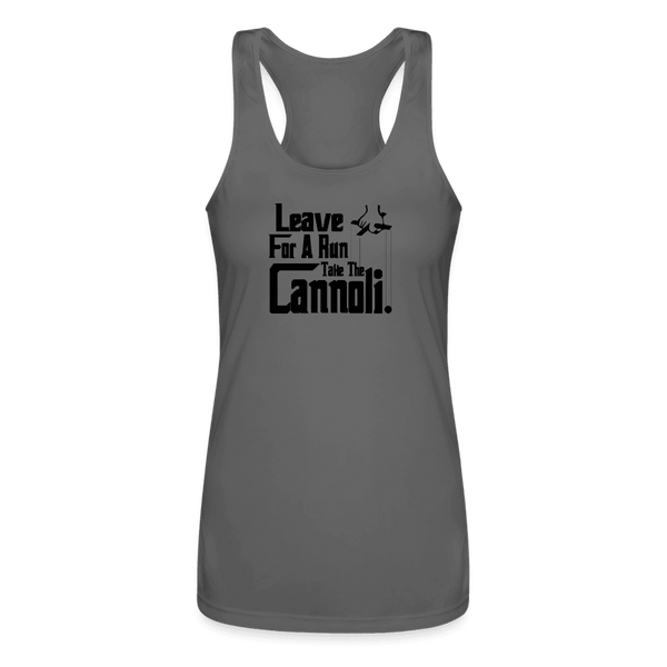 Take the Gun, Leave the Cannoli Spoof Women's Performance Tank - charcoal