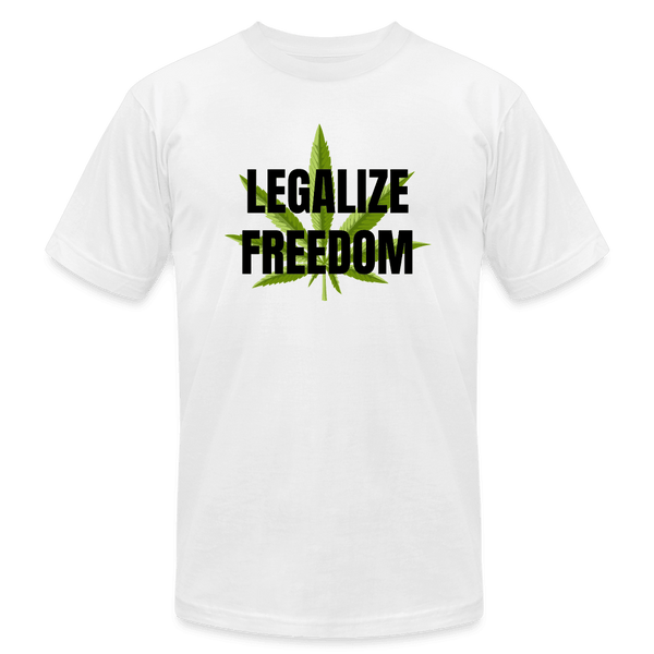 Legalize Freedom Unisex Cotton Tee - white