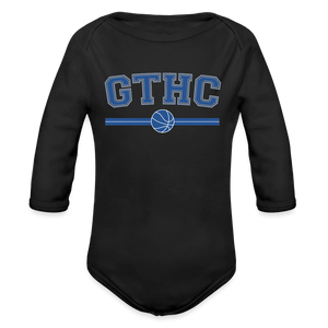 Go To Hell Carolina #GTHC Organic Long Sleeve Baby Bodysuit Onesie - black