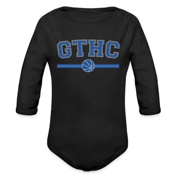 Go To Hell Carolina #GTHC Organic Long Sleeve Baby Bodysuit Onesie - black