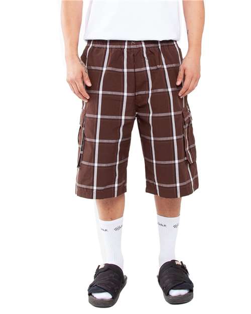Shaka Wear Unisex Plaid Shorts | SHSP - Shaka Wear - Custom Apparel by Breaking Free Industries