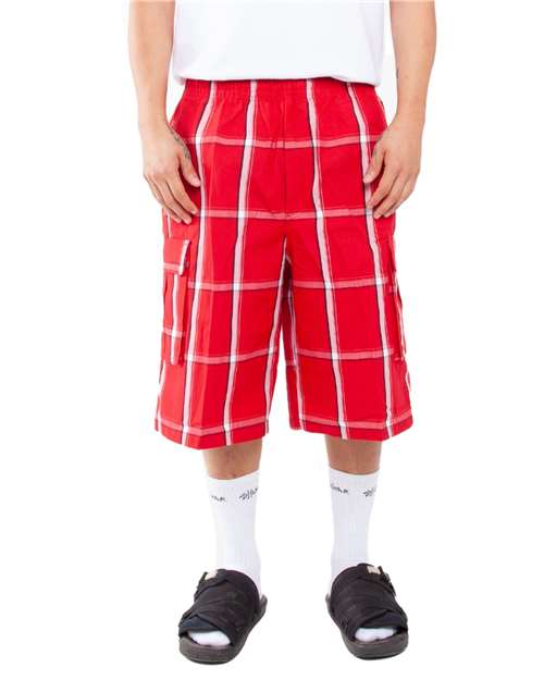 Shaka Wear Unisex Plaid Shorts | SHSP - Shaka Wear - Custom Apparel by Breaking Free Industries