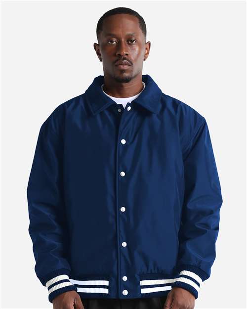 Shaka Wear Unisex Collared Varsity Jacket | SHCVBJ - Shaka Wear - Custom Apparel by Breaking Free Industries