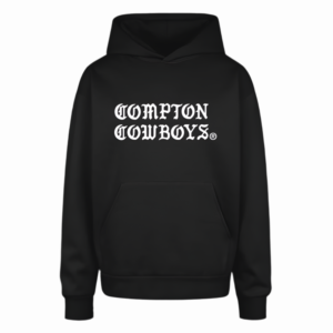 Compton Cowboys Oversized Hooded Sweatshirt - black