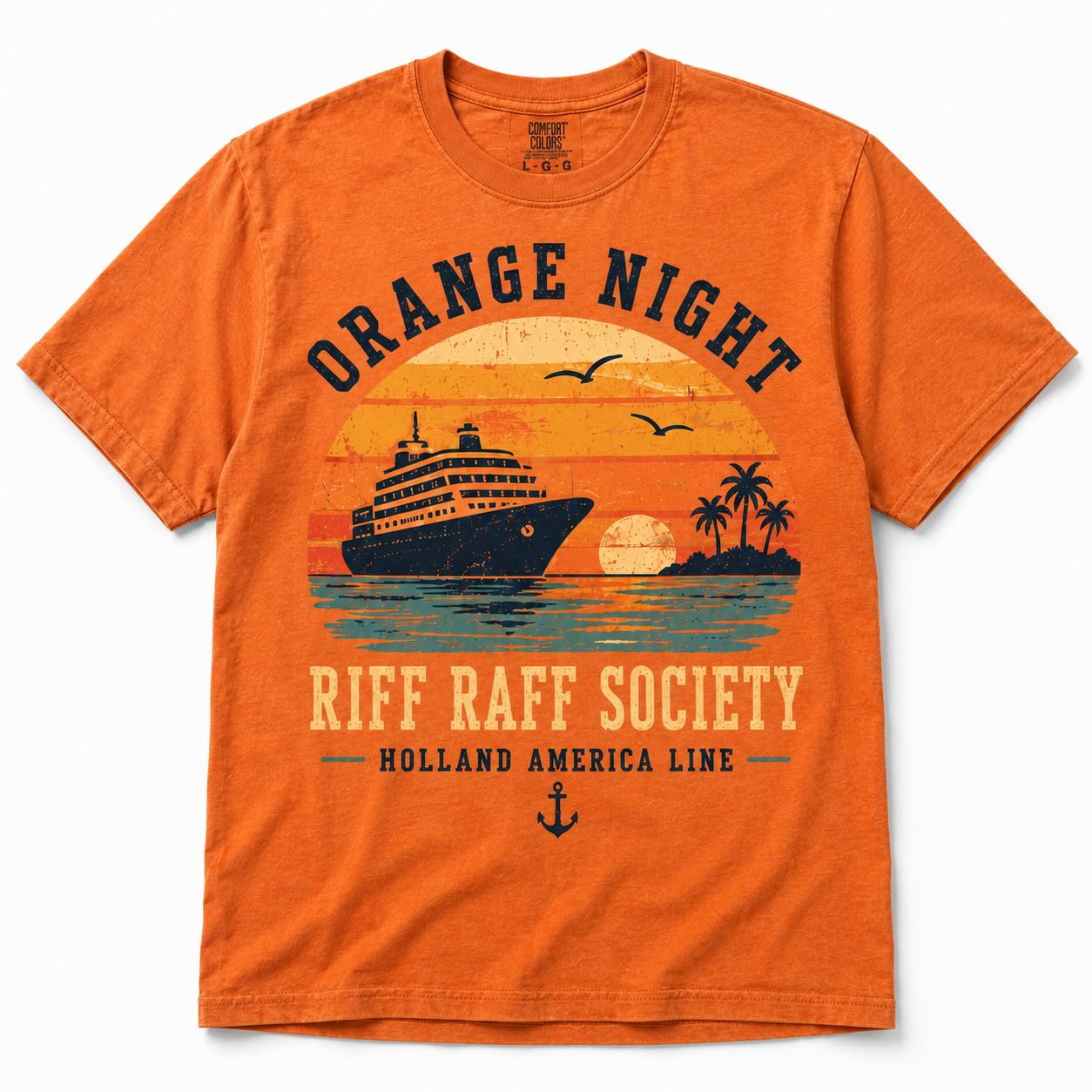 Orange Night Riff Raff Society Tee – Holland America Line