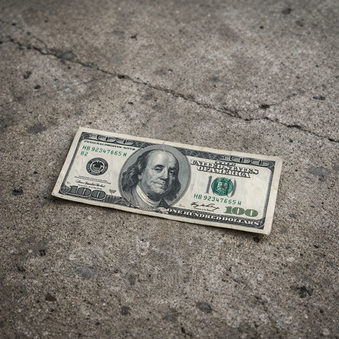 Crisp Hundred Dollar Bill On Cracked Concrete 480x480 1