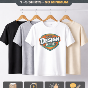 Custom T-Shirt Printing (Under 5 Shirts)